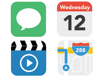 Flat iOS icons
