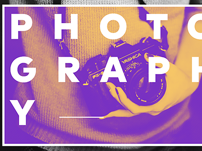 Experimenting with portfolio styles bold gradient gradient map mark modern photography portfolio typography web