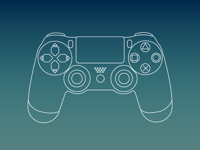PS4 controller line work. by Erick on Dribbble