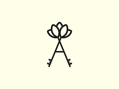 Flower - Letter - Keys symbol