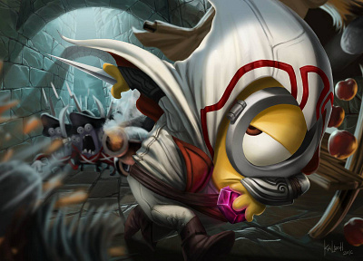 Minion X Assassin's Creed Fan Art assassins creed concept art concepts crossover despicable me digital art digital illustration digital painting digitalart illustration minions