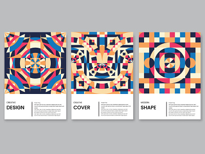 Geometric poster set.