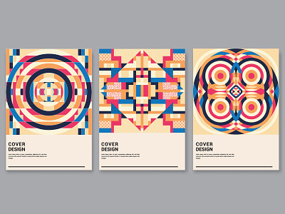 Geometric cover design collection. abstract abstract art arabic branded collateral branding catalog design circles circular geometric geometric art geometrical illustration interior magazine cover poster series print shapes shapes poster trendy design vector