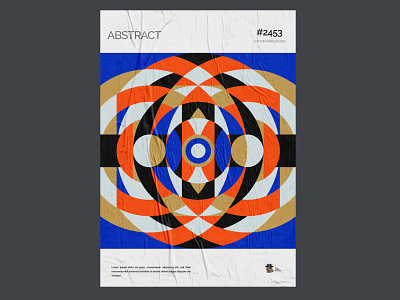 Geometric poster design. abstract artwork background circular geometry minimal modern pattern poster print vector