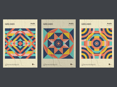 Geometric poster design collection.