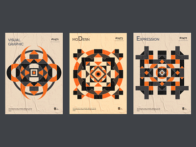 Geometric poster design collection.