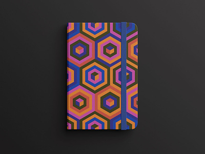 Notebook cover page design series #4. bookcover booklet branding colors creative kitte pirates design digital geometric geometric art hexagon illustrator marketing notebook pattern print shapes stationary visual
