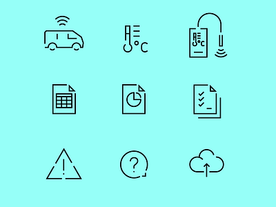 Pictograms v2 flat icon line minimal pictogram vector