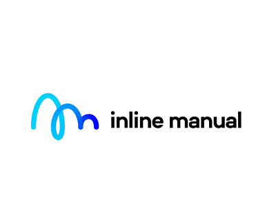 Inline Manual abstract branding gradient learning line logo