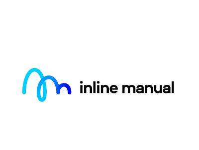 Inline Manual abstract branding gradient learning line logo