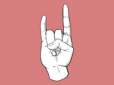 Rock you drawing hand illustration minimal procreate