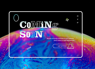 Coming Soon/048 048 coming soon page comingsoon daily 100 challenge dailyuichallenge design notify patterns uidesign under construction