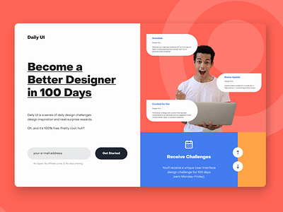 Redesign Daily UI Landing Page/100 100 daily daily 100 challenge dailyui 100 dailyuichallenge designoftheday homepage landing page redesign ui uidesign ux ui