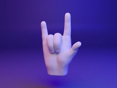 🤟 3D Hand Emoji - Love you