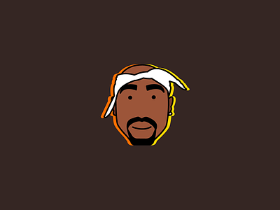 2pac / Tupac Icon 2pac dear mama hip hop heads hiphop icon logo minimal rapper series tupac tupac shakur