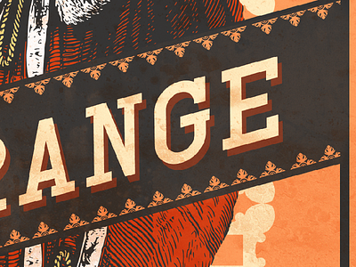 Texture Time gigposter graphic design lorange orange playing card texture victorian vintage
