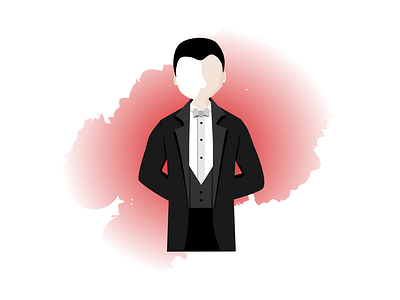 Phantom of the Opera art design flatart illustration phantom