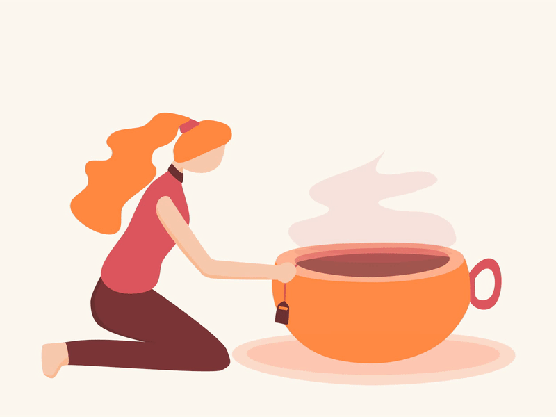 Coffee or tea? art design flat illustration flatart flatdesign girl illustration graphicdesign illustration vector vectorart