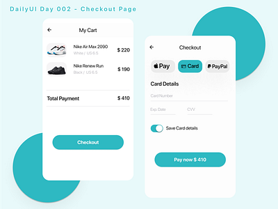 My version of DailyUI Day 2 - Credit Card Checkout 💳 challenge check checkout credit card checkout creditcard dailyui dailyui 002 dailyuichallenge design mobile design ui uidesign uxui