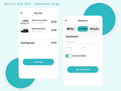 My version of DailyUI Day 2 - Credit Card Checkout 💳