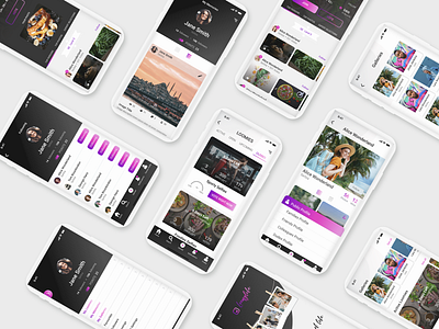 Social app branding design ui ux uxui