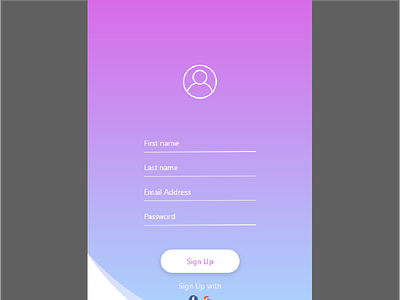 Sign Up Page login page signup ui ux vector