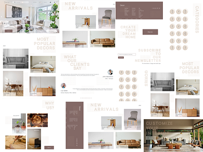 Decor furniture shop landing page branding landing page landing page design logo product design typography ui ui design uiux user interface design ux web website