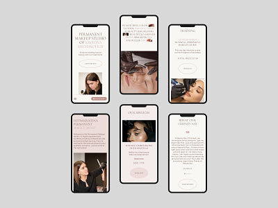 Website design for a permanent makeup master from the USA design figma makeup multipage website ui usa ux web webdesign website website design