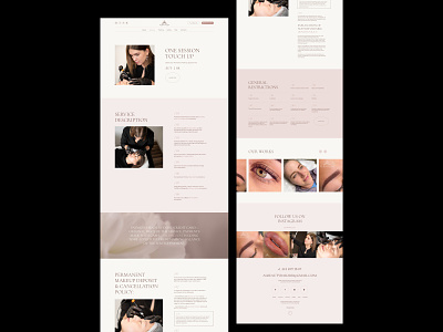 Website design for a permanent makeup master from the USA design figma make up multipage website permanent make up ui usa ux web webdesign website website design