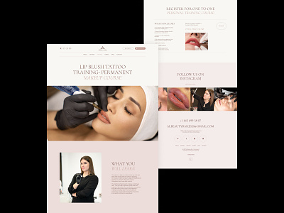 Website design for a permanent makeup master from the USA