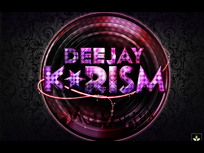 Logo Dj K-Rism baroq black france logo logotype music photoshop