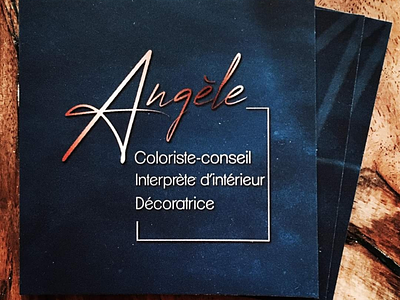 Carte de visite | Angele_c_id art blue card deco design home