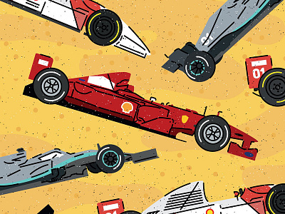 Formula 1 Bolid - Book illustration