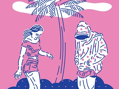 LOVERS __ RISO ¹ branding holiday icon illustration love lovers print riso risograph summer