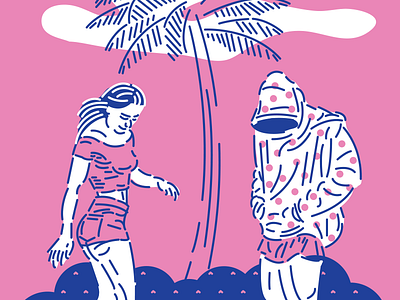 LOVERS __ RISO ¹ branding holiday icon illustration love lovers print riso risograph summer