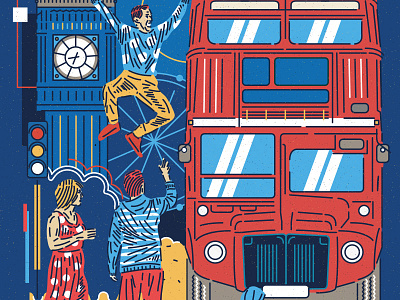 CITY SERIES _ LONDON artwork bigben branding bus city doodle england flatdesign icon illustration illustrator lineart london splendor vector vectorart