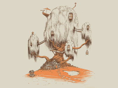 Tree Fort adventure time design illustration