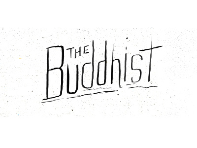 Buddhist hand drawn type type typography