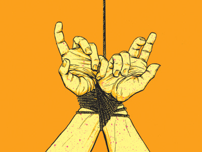 Seattle Weekly, Coming To Grips With Torture drawing hands illustration news article seattle weekly torture