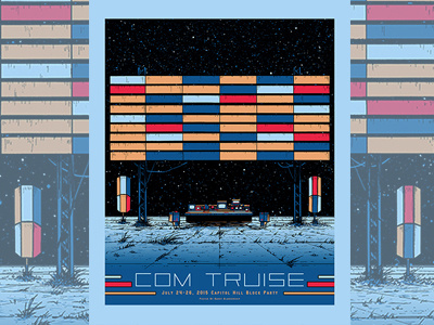 Com Truise poster drawing gigposter illustration poster
