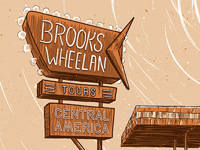Brooks Wheelan Tour Poster comedy drawing gigposter illustration poster