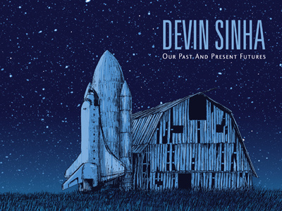 Devin Sinha Album Cover album barn cover drawing illustration space space shuttle