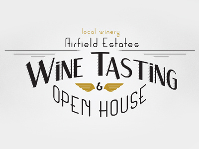 Airfield Wine Tasting design event logo