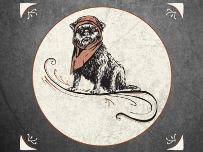 Ewok Dog album comedy design illustration ink pen