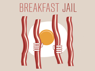 Breakfast Jail 2 design illustration logo