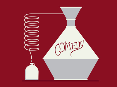 Brewing Laughter comedy design illustration poster