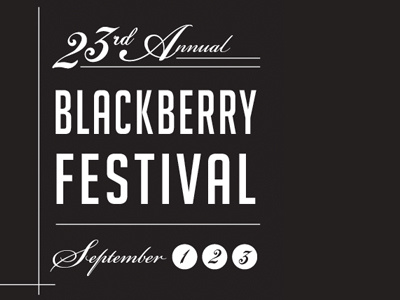 Blackberry Fest design logo typography