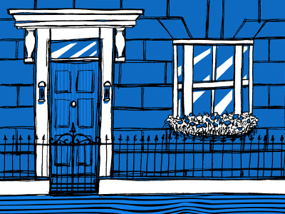 Blue Building Preview design illustration wip