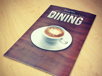 Dining Guide Cover design paper product