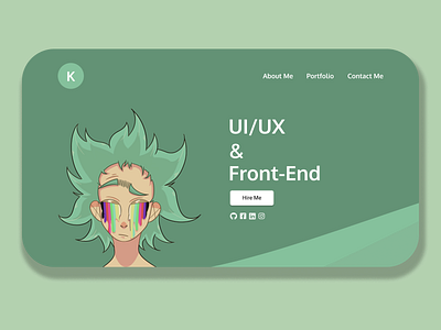 Portfolio Landing Page art design designer flat graphic design illustration logo ui ux web